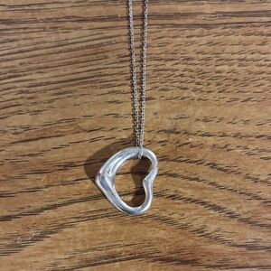 Tiffany & Co. Silver Abstract Heart Necklace